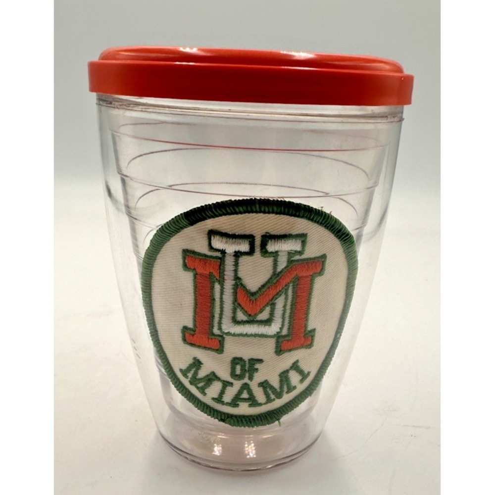 Signature series tumbler with lid 12oz university of Miami insulated‎